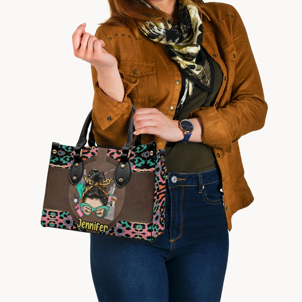 Nurse Life - Personalized Nurse Leather Handbag