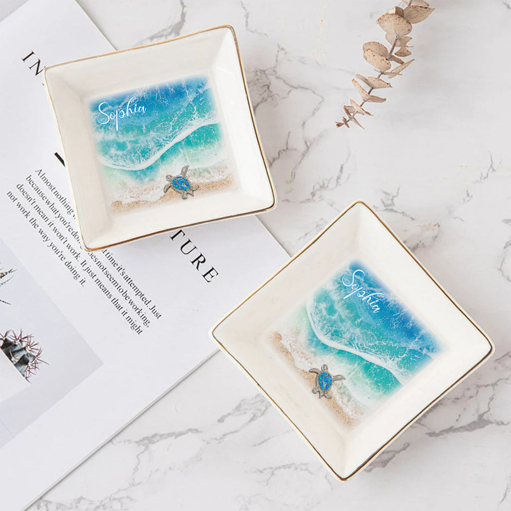 Love Turtles - Personalized Turtle Jewelry Dish