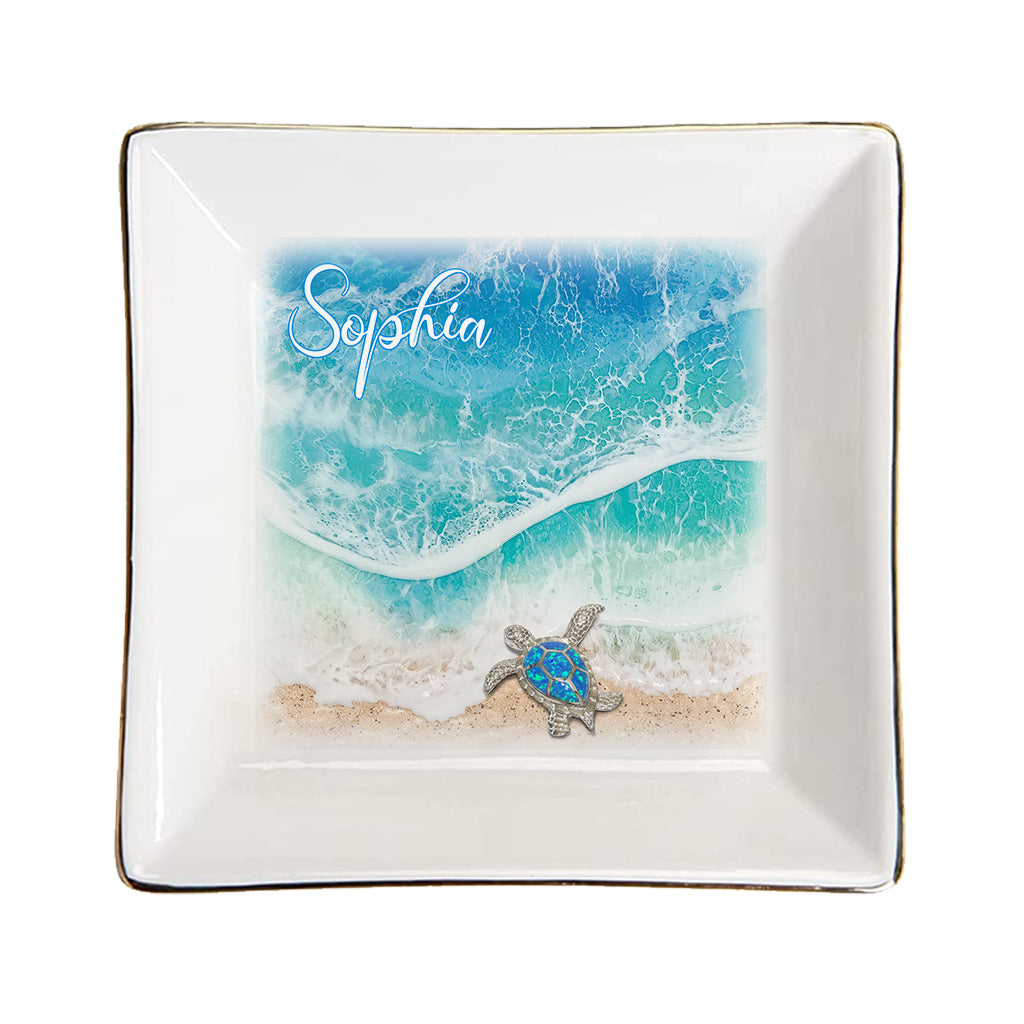Love Turtles - Personalized Turtle Jewelry Dish