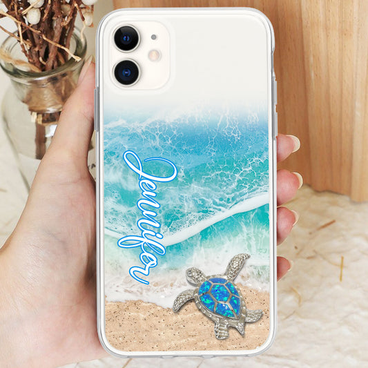 Love Turtles - Personalized Turtle Clear Phone Case
