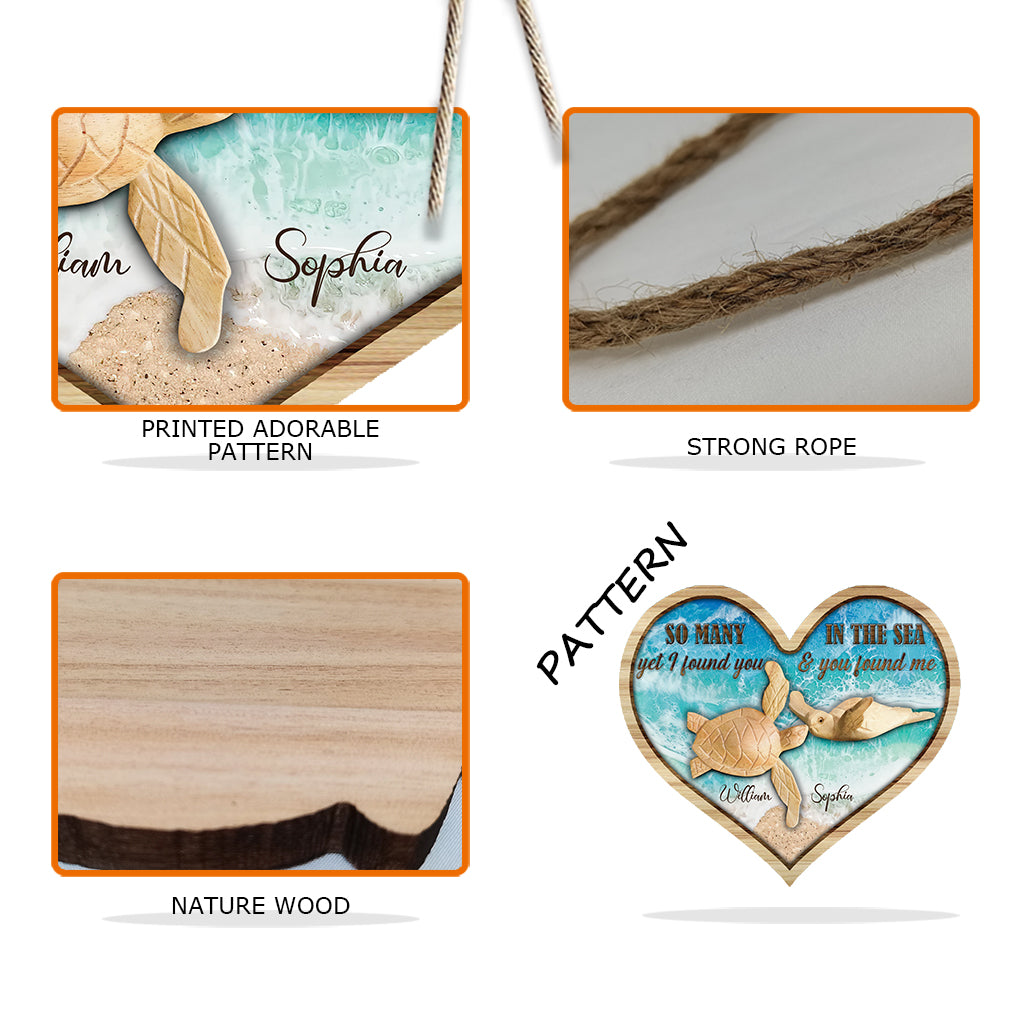 So Many In The Sea - Personalized Turtle Wood Sign