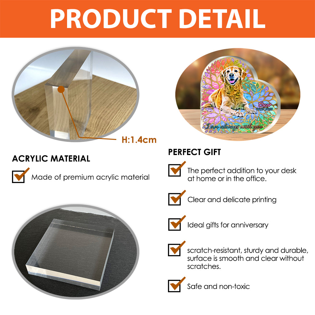 I Am Always With You - Personalized Dog Custom Shaped Acrylic Plaque