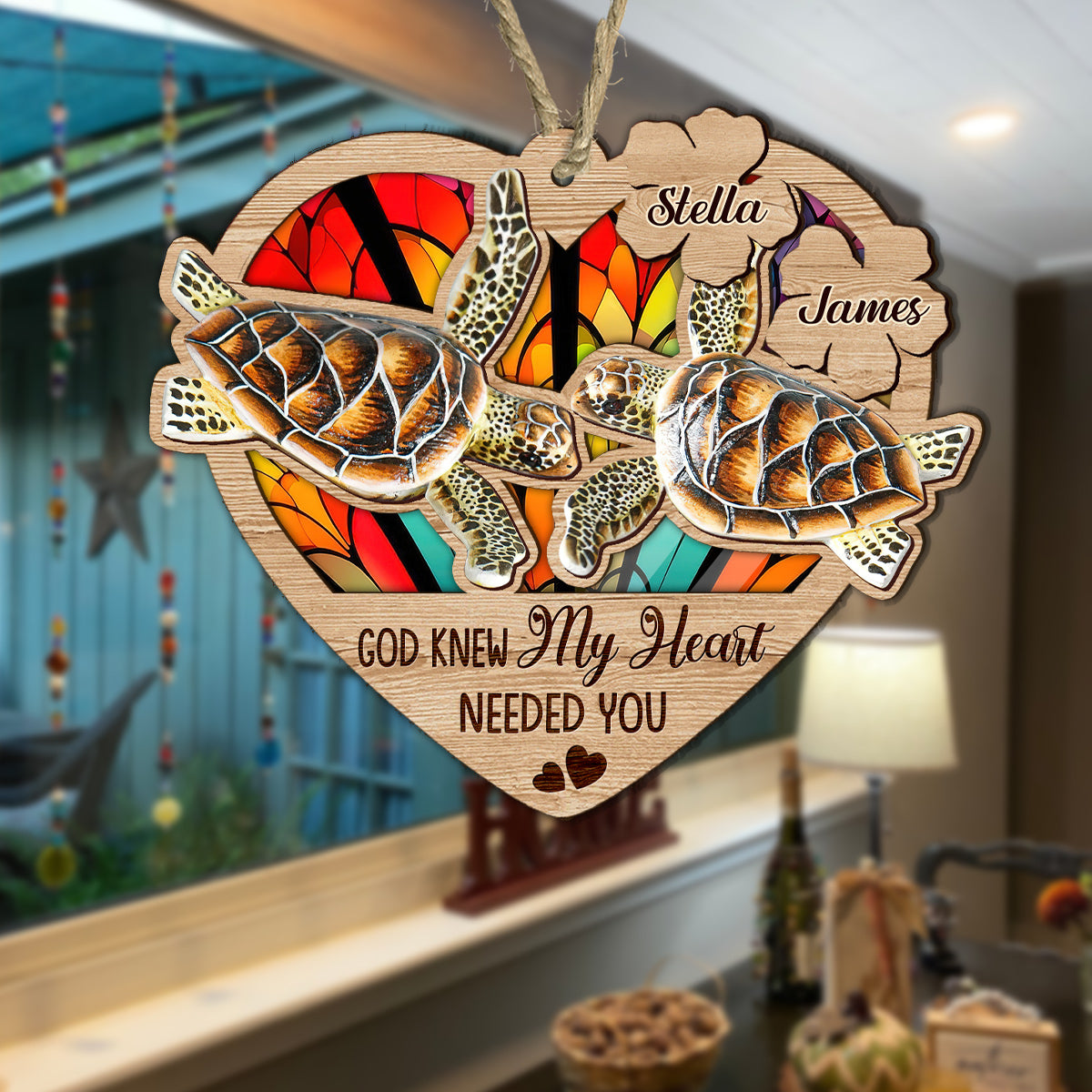 So Many In The Sea - Personalized Turtle Suncatcher