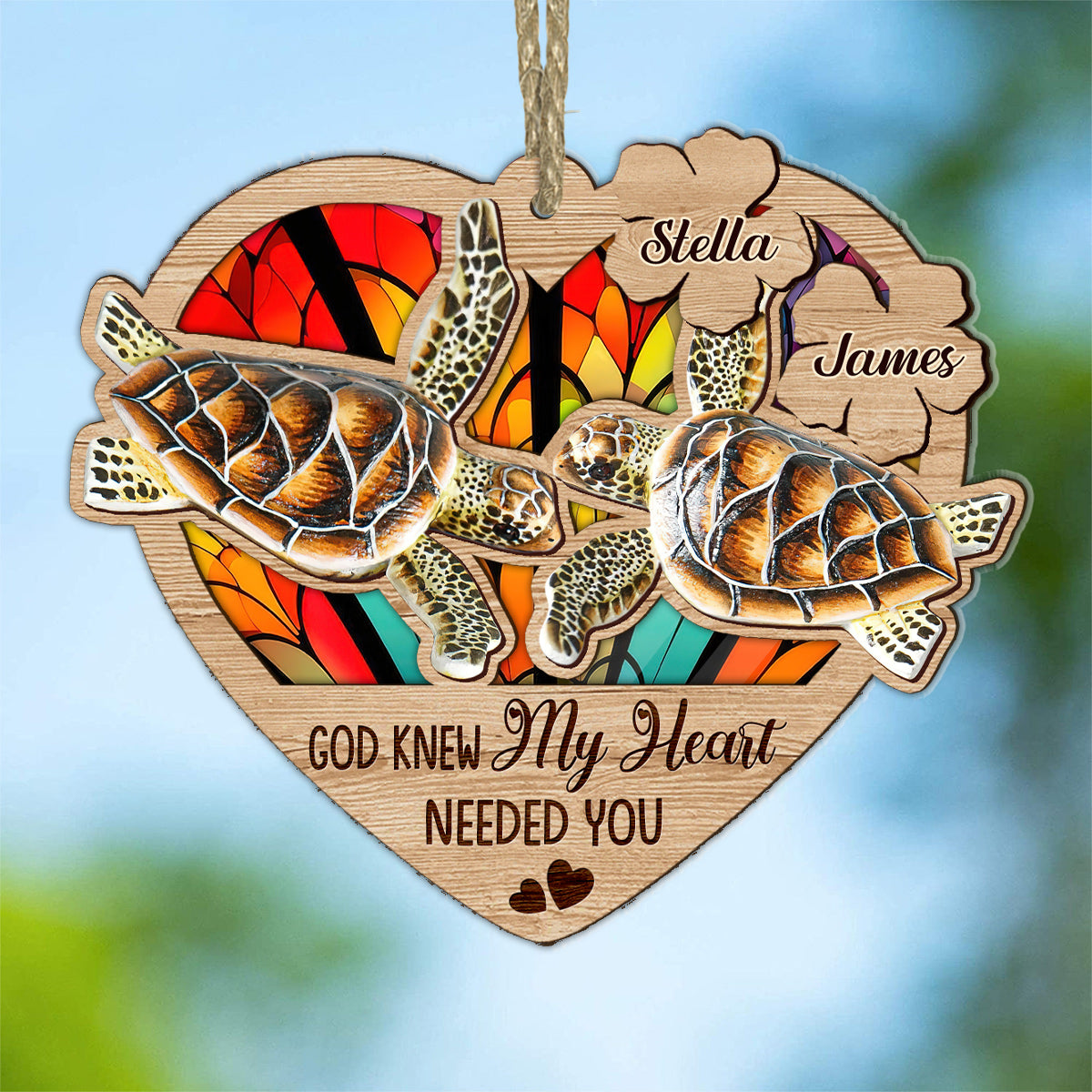 So Many In The Sea - Personalized Turtle Suncatcher