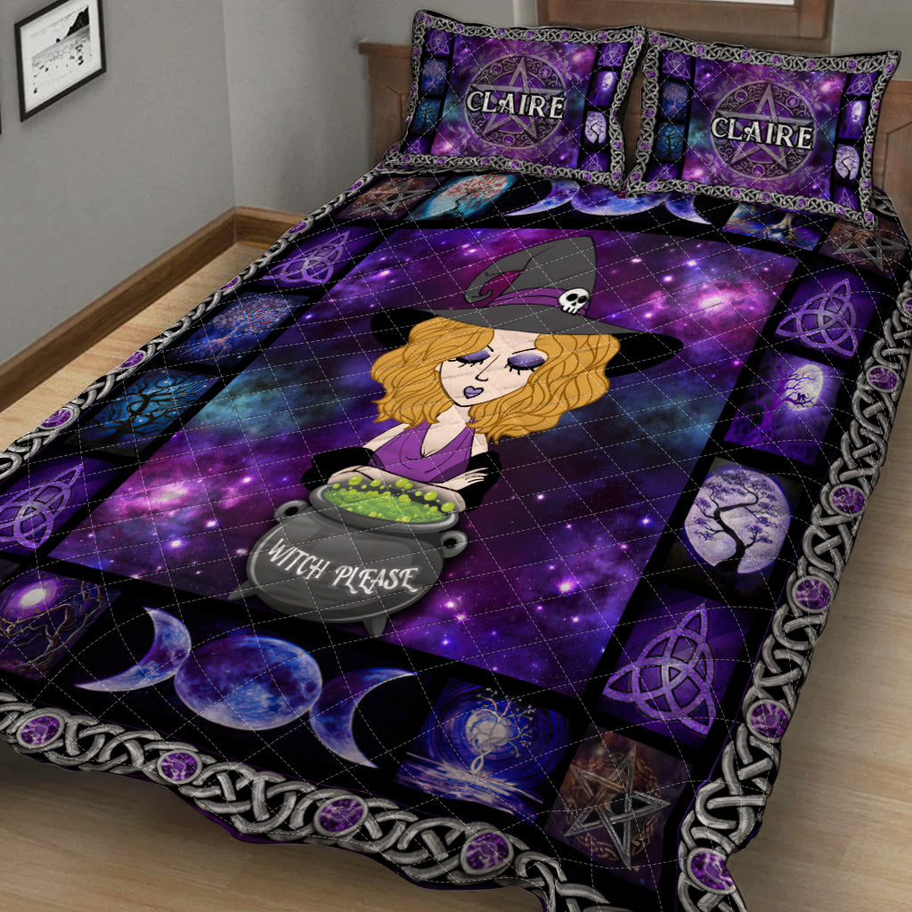 Witch Please - Personalized Witch Quilt Set