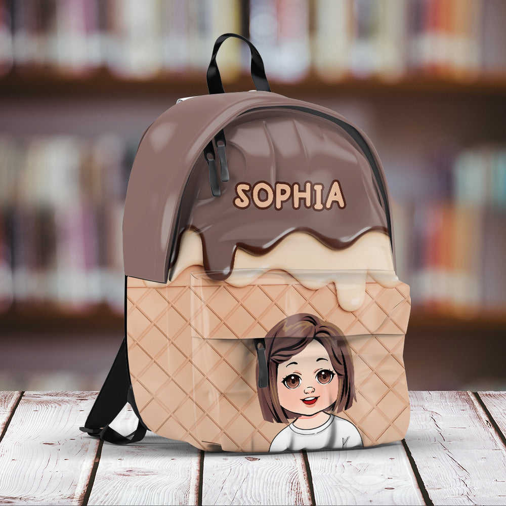 Ice Cream Chillin' - Family gift for toddler - child (2- 16 year) - Personalized Kid Backpack