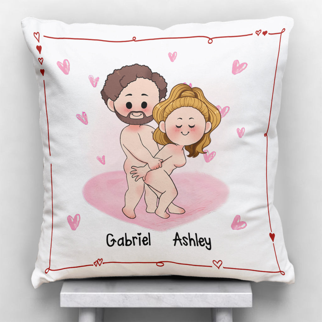 I Love You With All My Butt - Personalized Couple Throw Pillow