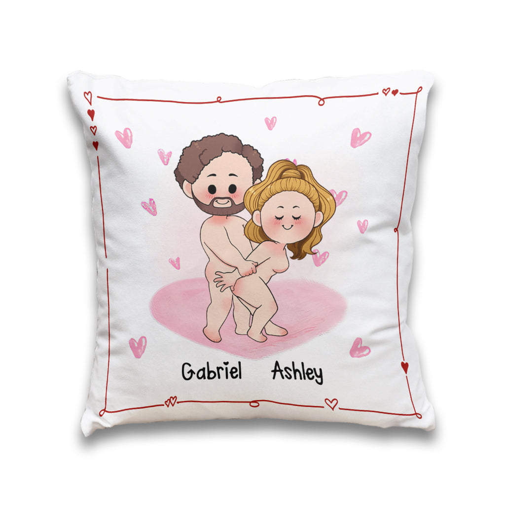 I Love You With All My Butt - Personalized Couple Throw Pillow