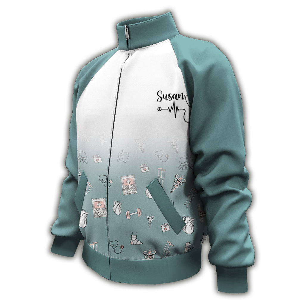 Nurse Jacket - Personalized Nurse Zip Jacket