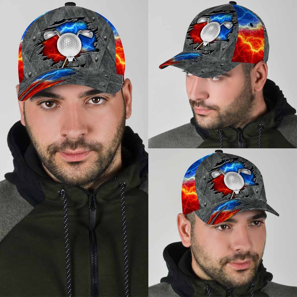 Golfer Metal 3D Printed Classic Cap