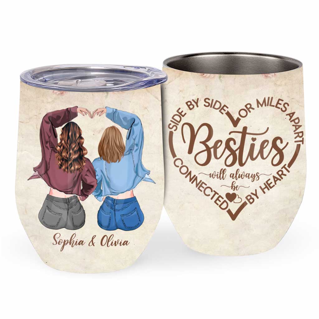 Besties - Personalized Bestie Wine Tumbler