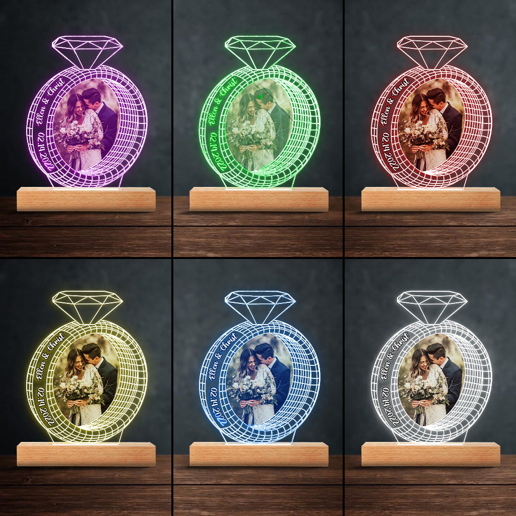 We Got This - Personalized Couple Couple Shaped Plaque Light Base