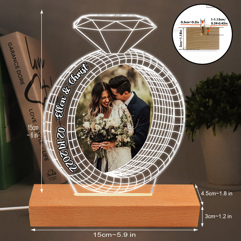 We Got This - Personalized Couple Couple Shaped Plaque Light Base