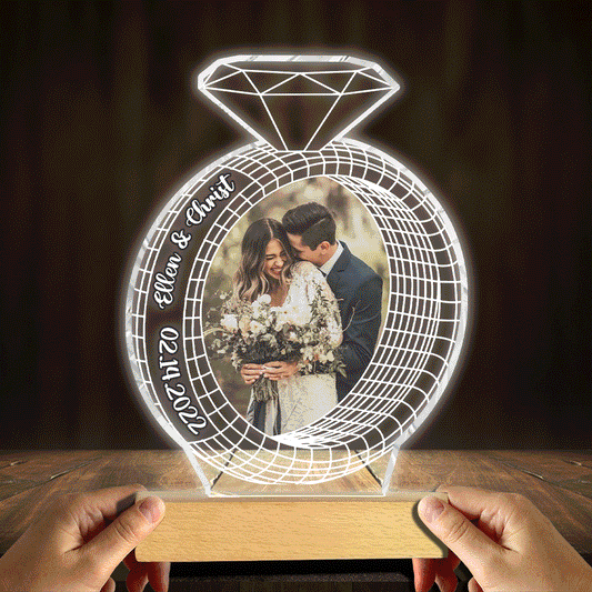 We Got This - Personalized Couple Couple Shaped Plaque Light Base