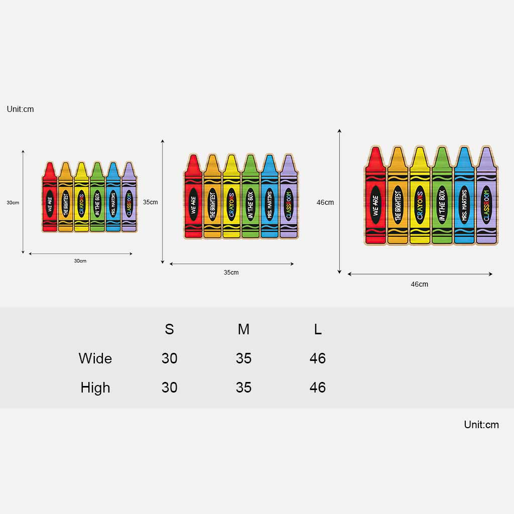 We Are The Brightest Crayons In The Box - Personalized Teacher Wood Sign