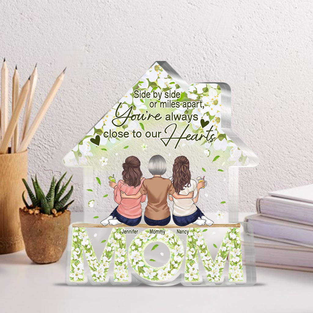 Floral Mom Home - Personalized Mother's Day Mother Custom Shaped Acrylic Plaque