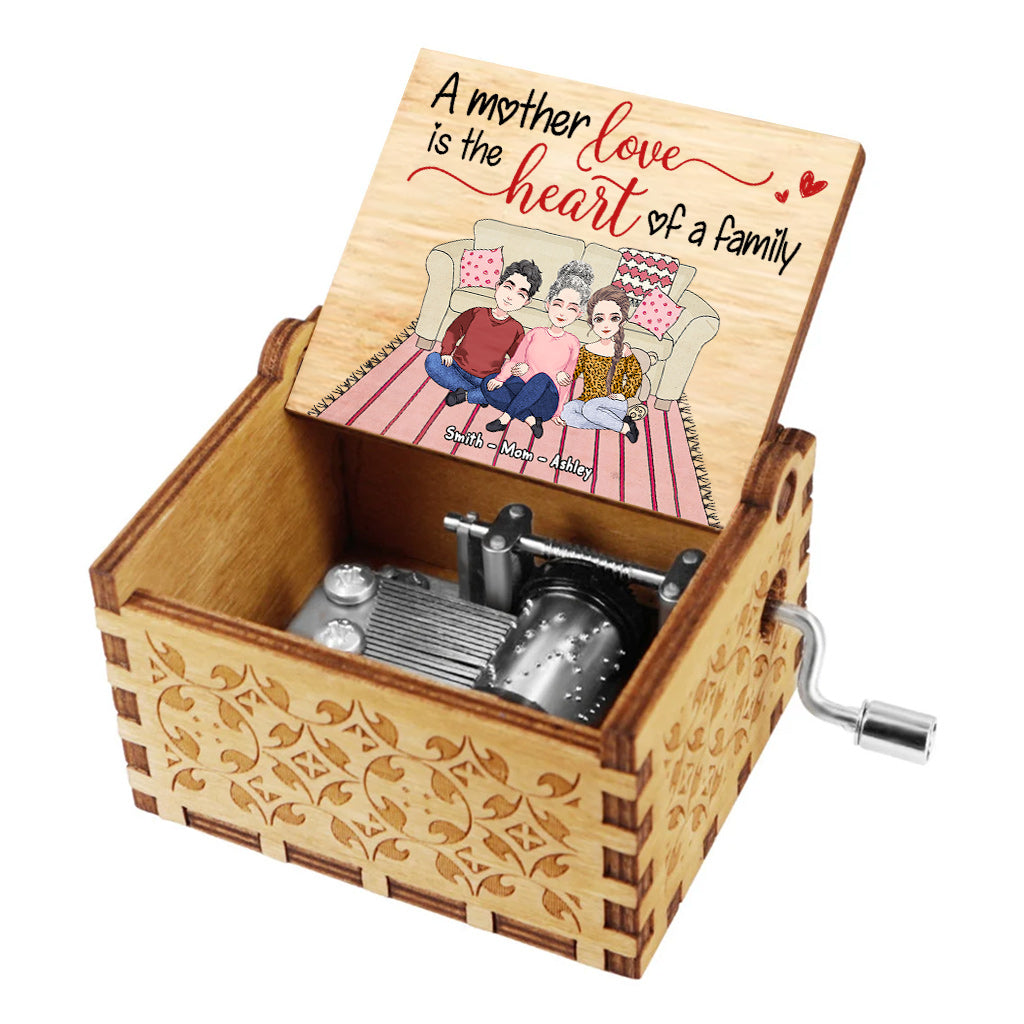 There Is No Greater Love Than That Of A Mother - Personalized Mother's Day Mother Hand Crank Music Box