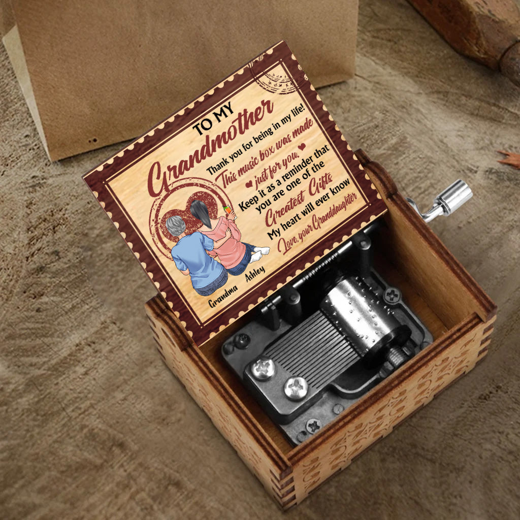 Made Just For You - Personalized Mother's Day Grandma Hand Crank Music Box