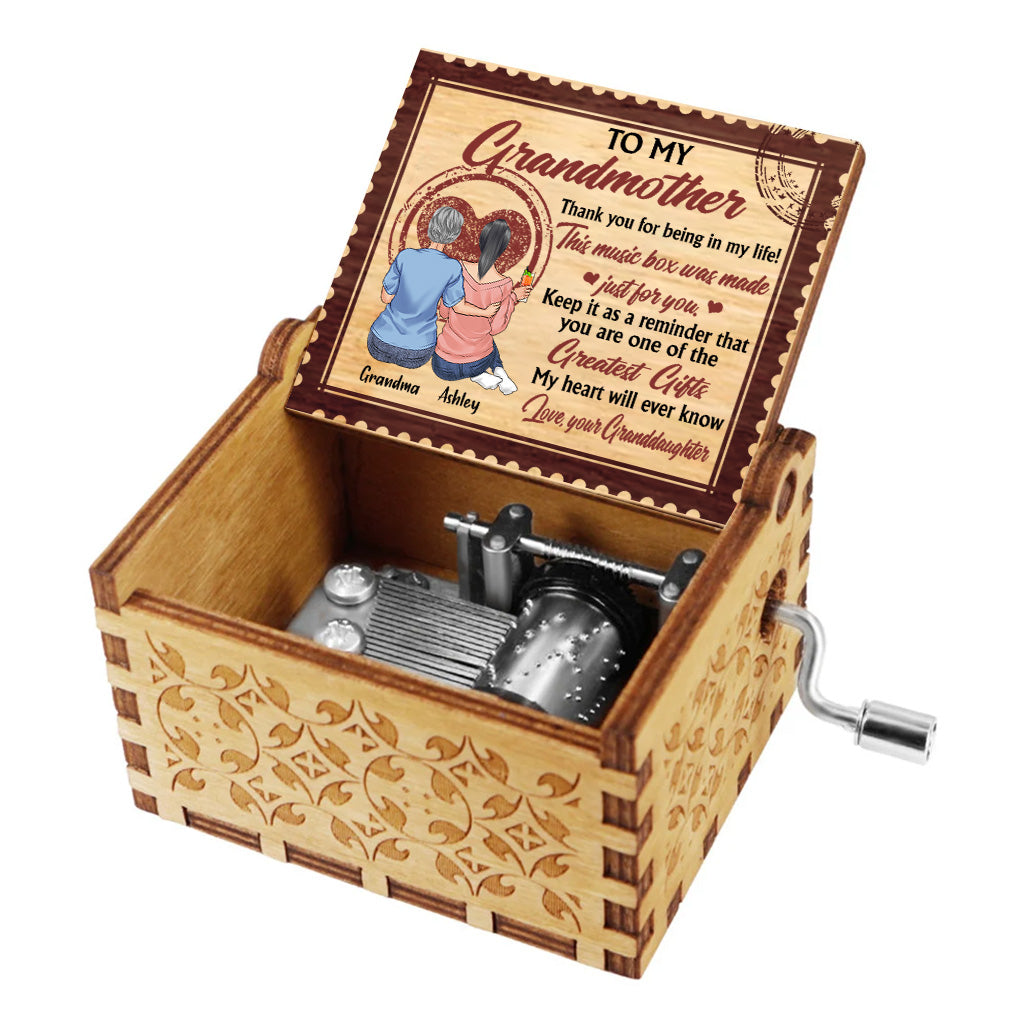 Made Just For You - Personalized Mother's Day Grandma Hand Crank Music Box