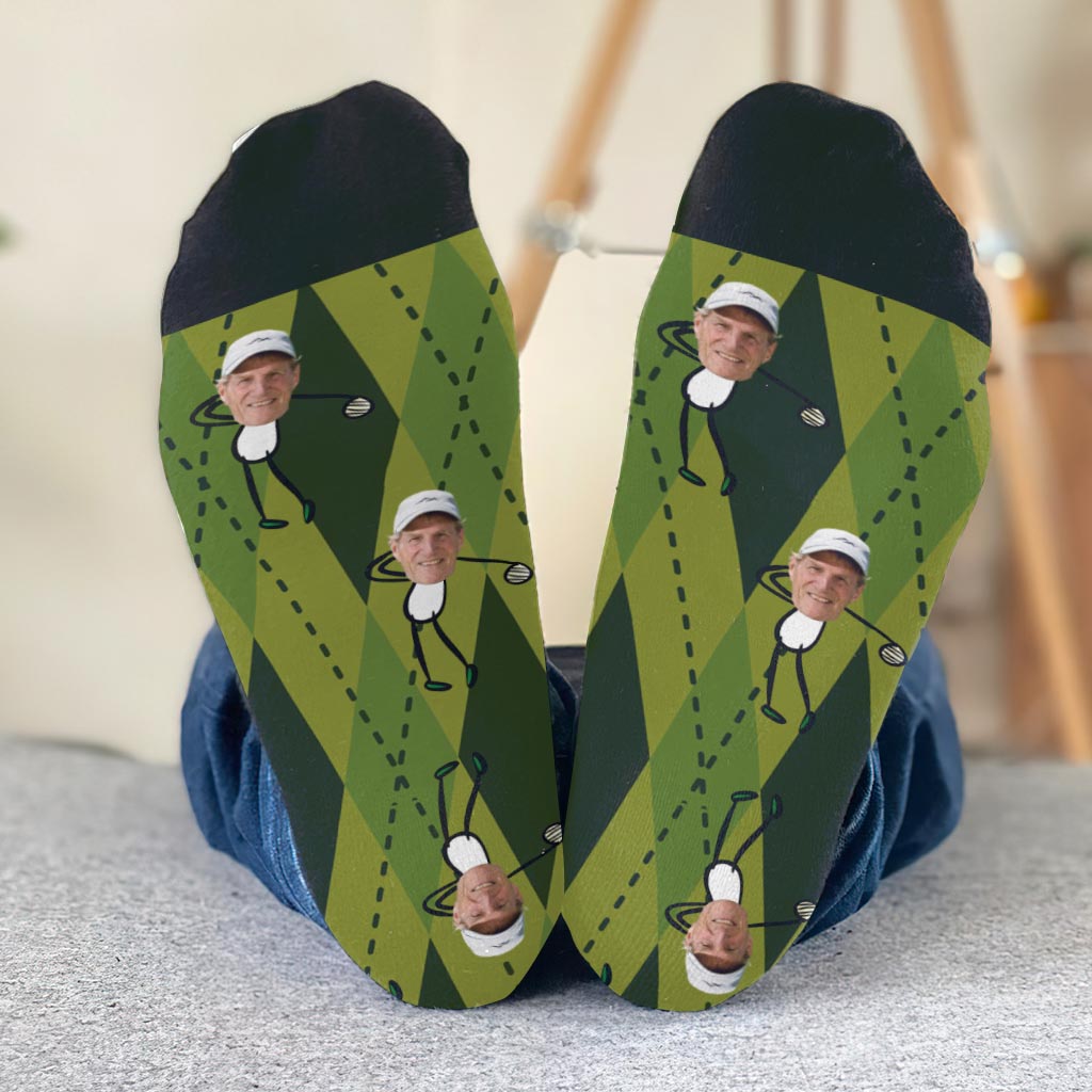 Grandpa's Lucky Golf Socks - Personalized Father's Day Grandpa Socks