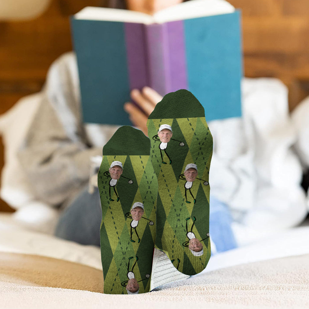 Grandpa's Lucky Golf Socks - Personalized Father's Day Grandpa Socks