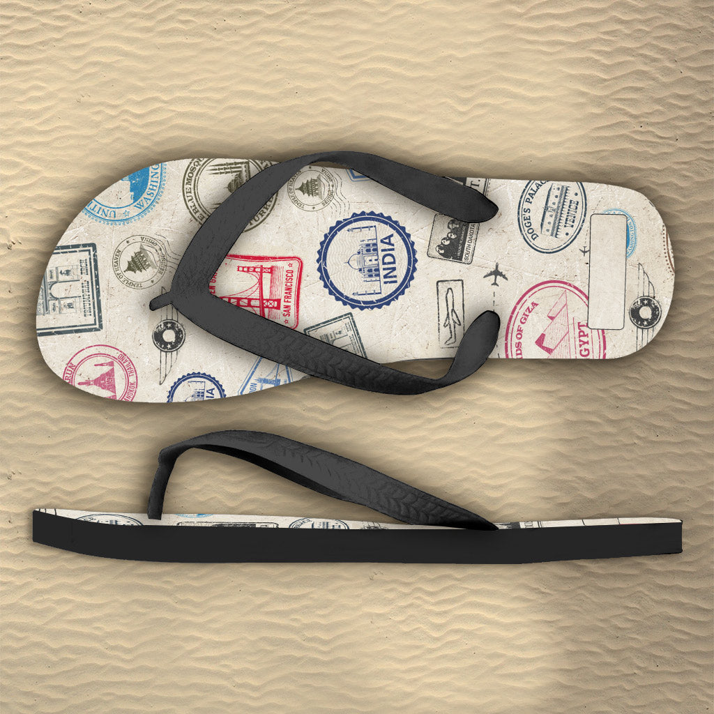 Landmark Stamps - Personalized Travelling Flip Flops