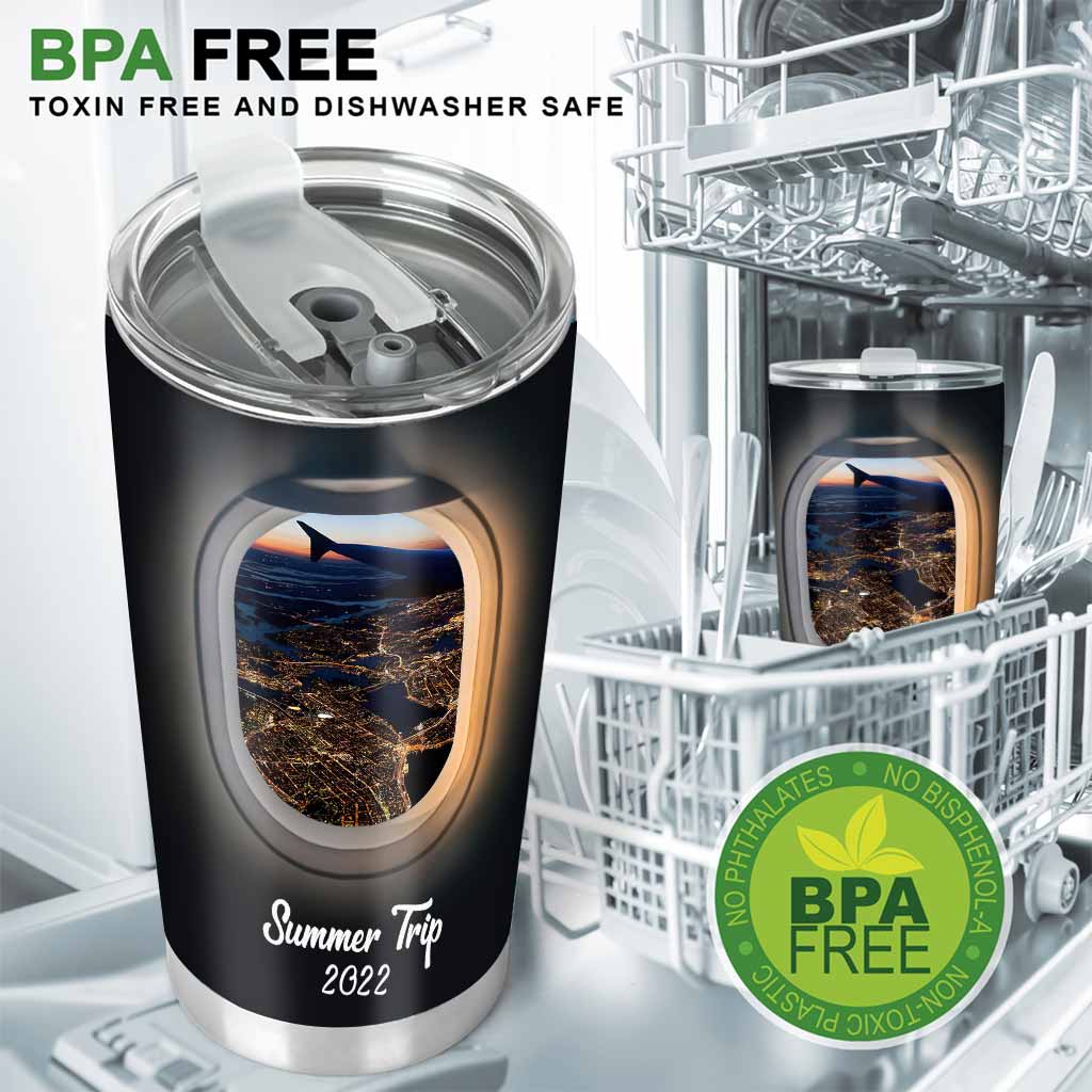 Beautiful View Adventure Awaits - Personalized Travelling Tumbler