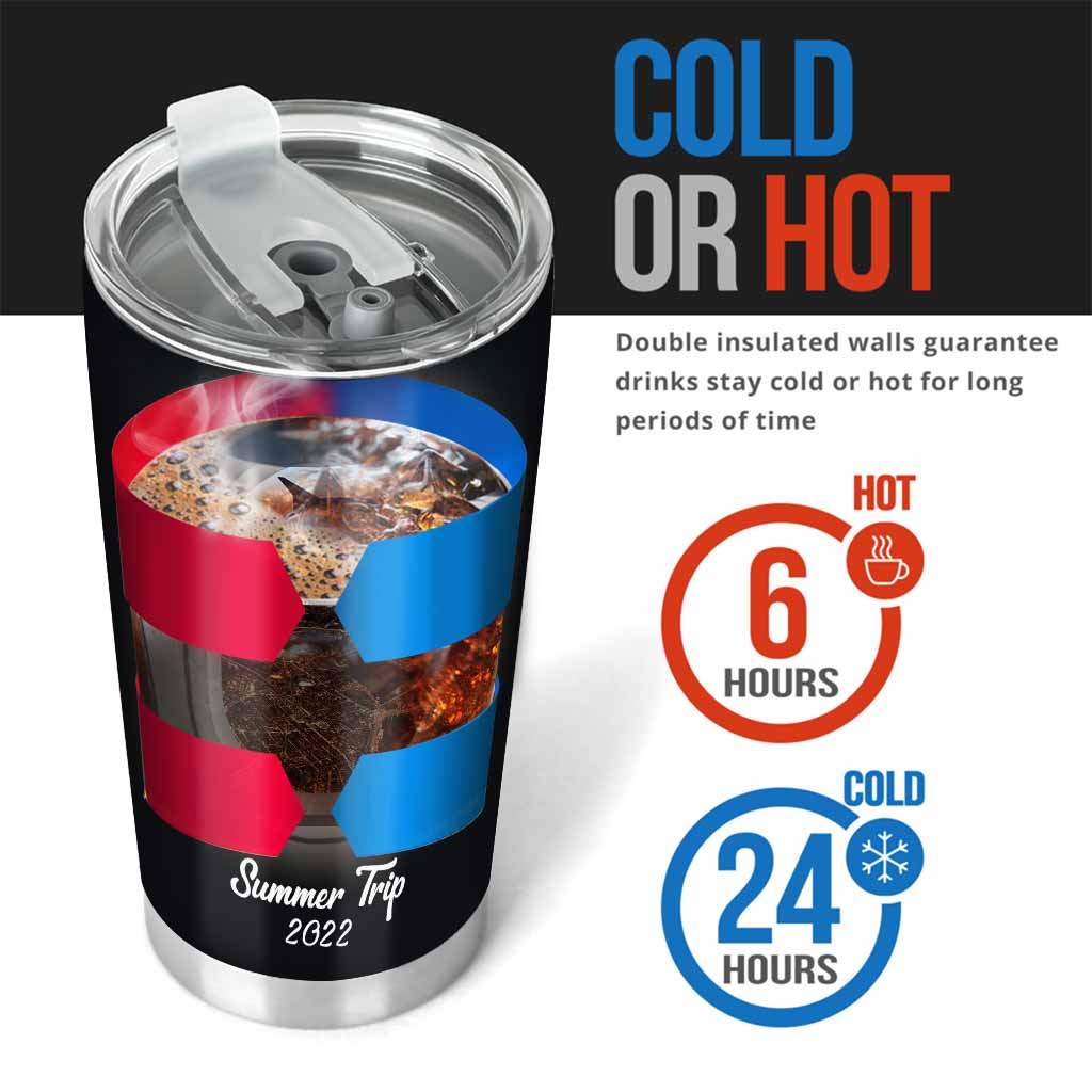 Beautiful View Adventure Awaits - Personalized Travelling Tumbler