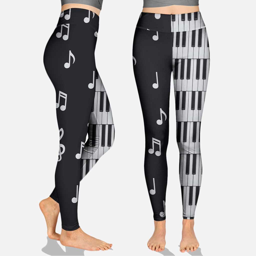 Music Lovers - Piano Cross Tank Top and Leggings