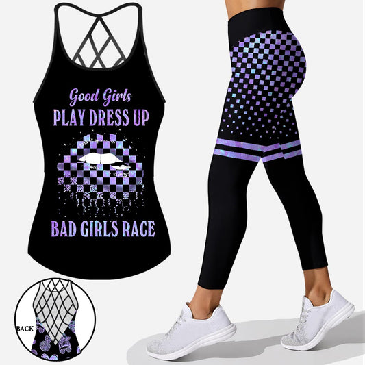 Bad Girls Race - Racing Cross Tank Top and Leggings