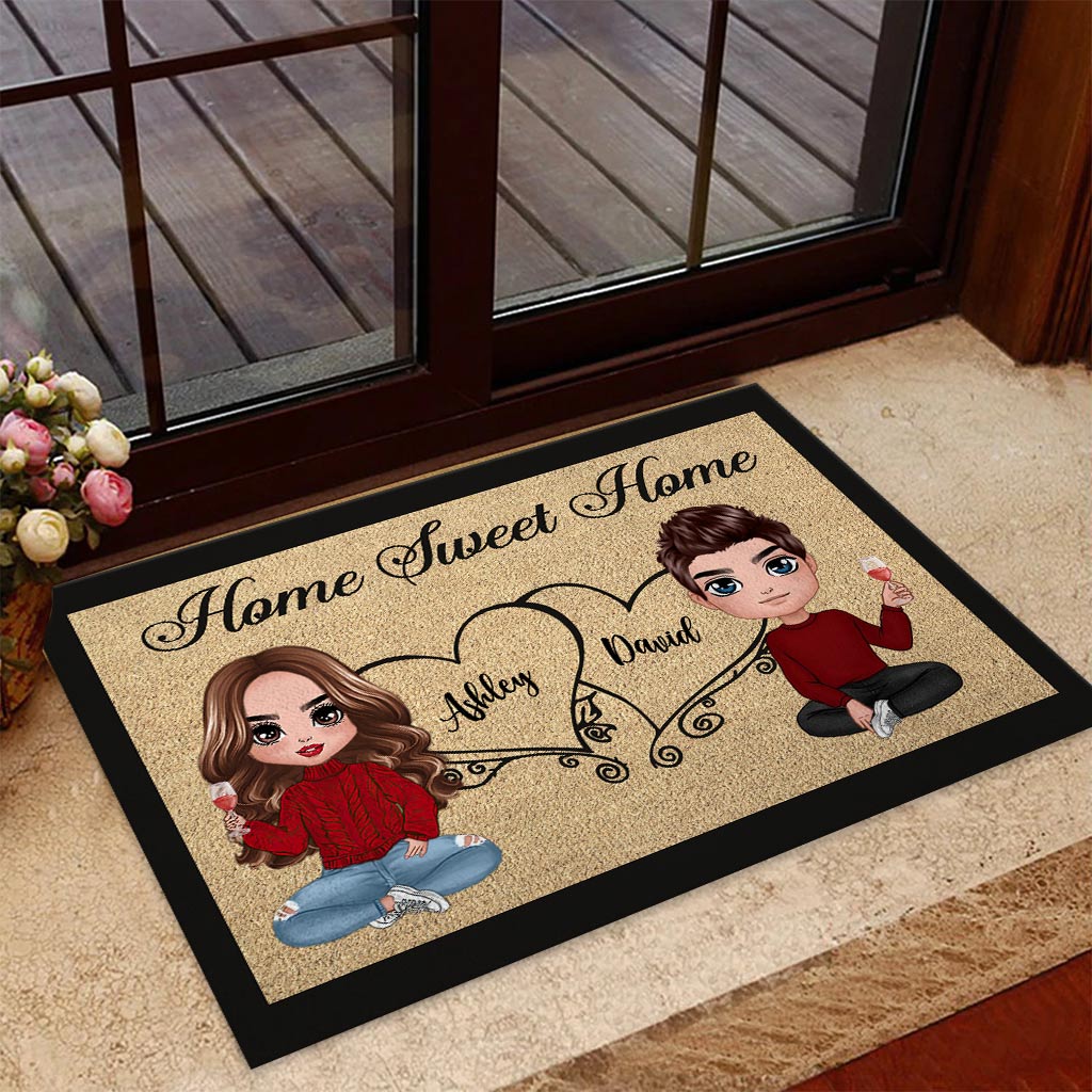 Home Sweat Home - Personalized Couple Doormat