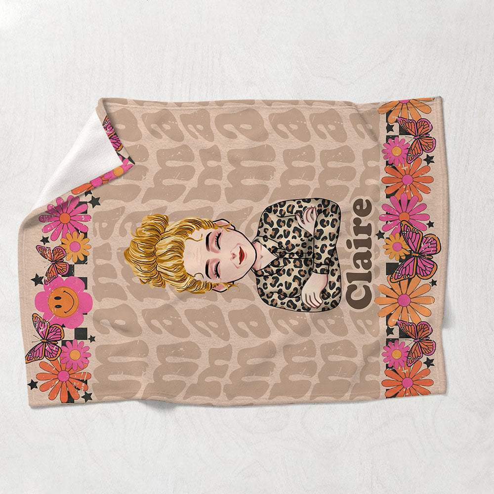 Retro Mama - Personalized Mother's Day Mother Blanket