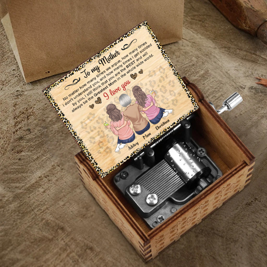 You Are The Greatest Mom In The Whole World - Personalized Mother's Day Mother Hand Crank Music Box