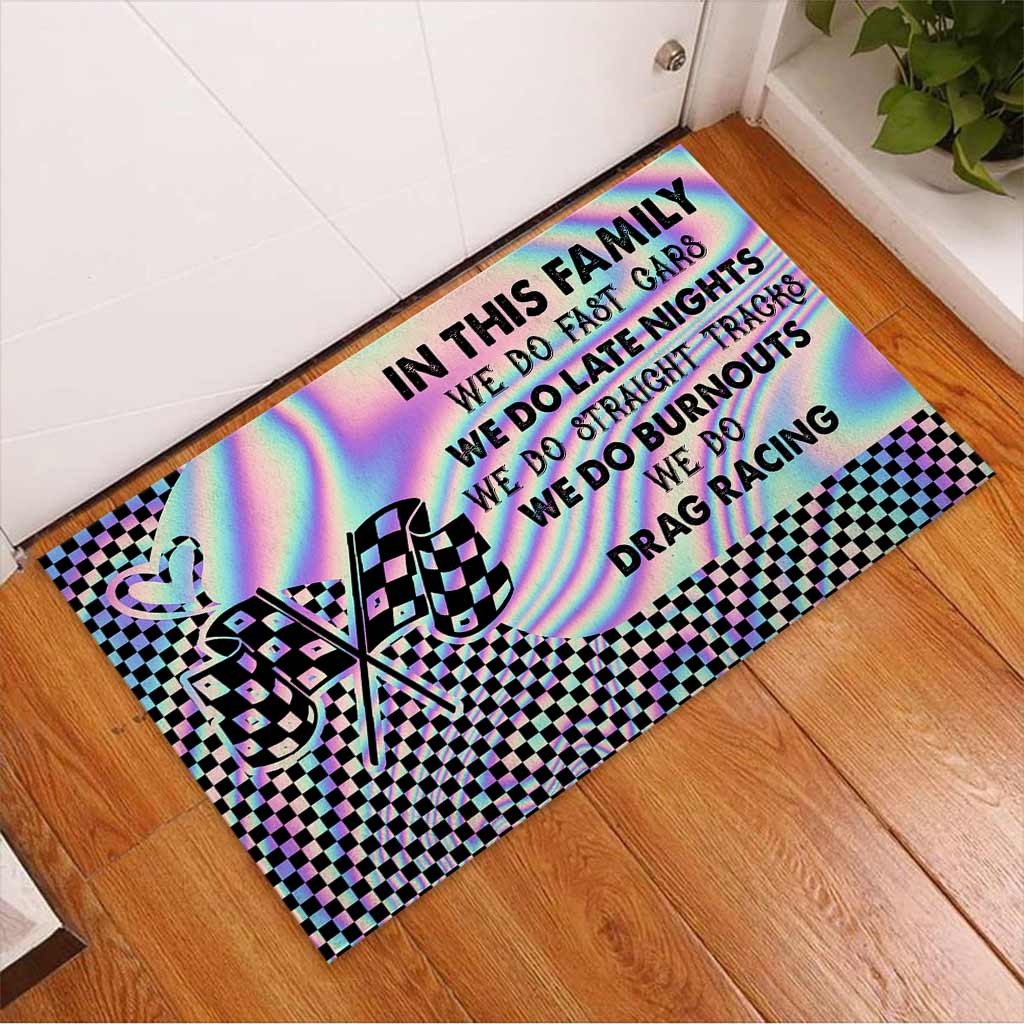 In This Family - Racing Doormat