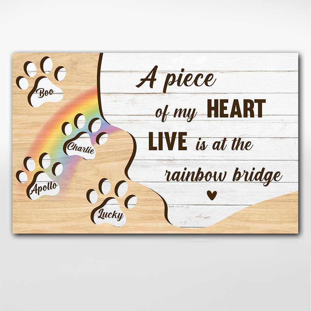 A Piece Of My Heart - Personalized Dog Poster