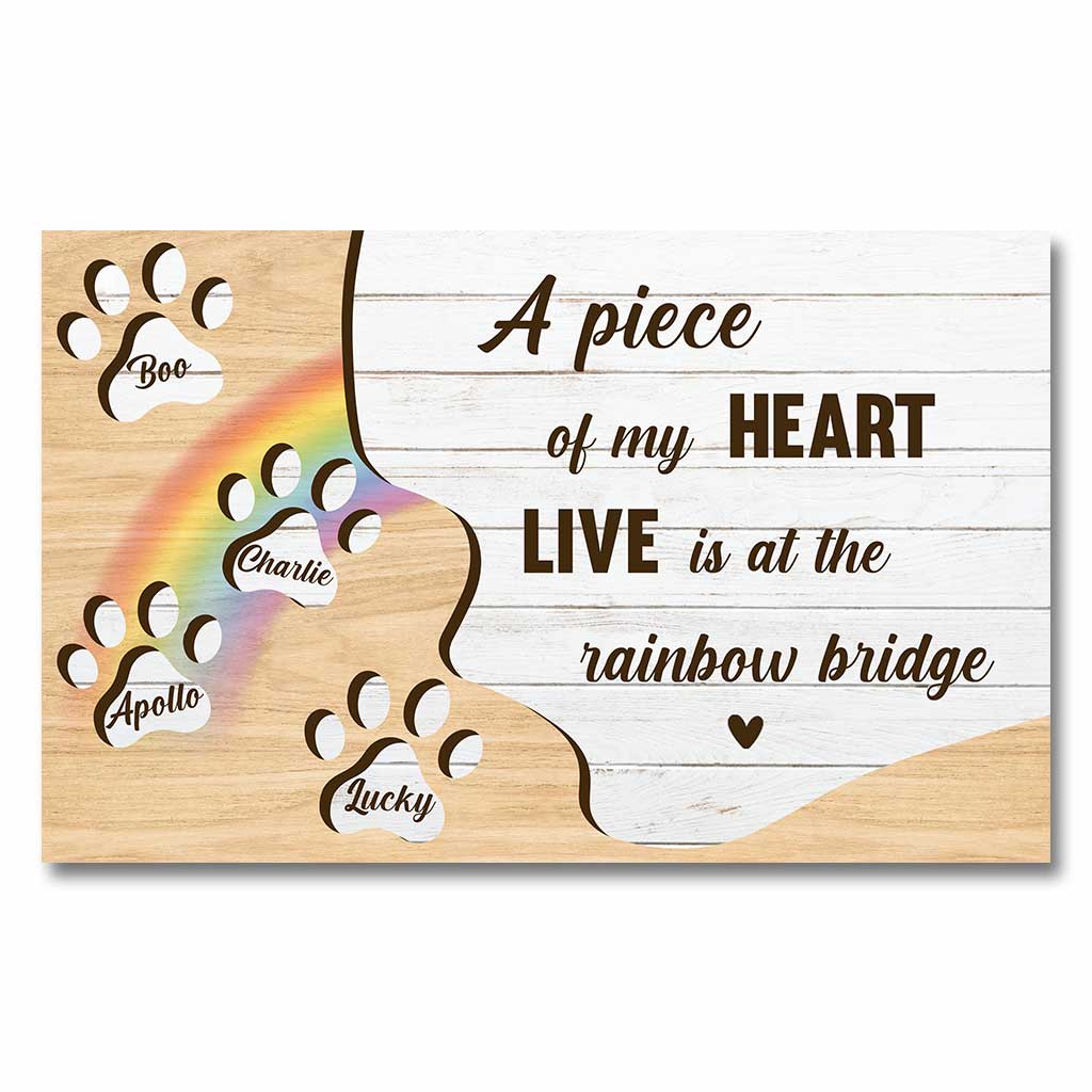 A Piece Of My Heart - Personalized Dog Poster