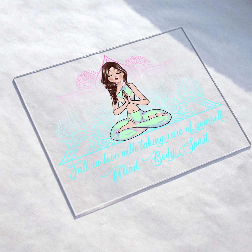 Namaste Take Care Of Thyself - Personalized Yoga Transparent Acrylic Plaque
