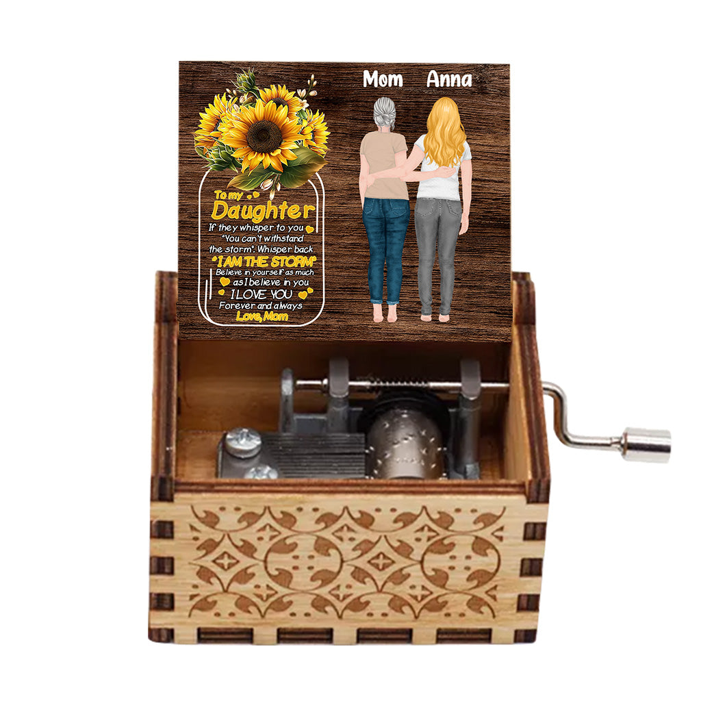 To My Daughter - Personalized Mother's Day Mother Hand Crank Music Box