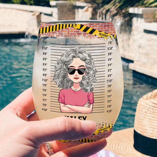 Nana Partners In Crime - Personalized Mother's Day Grandma All Over Wine Glass
