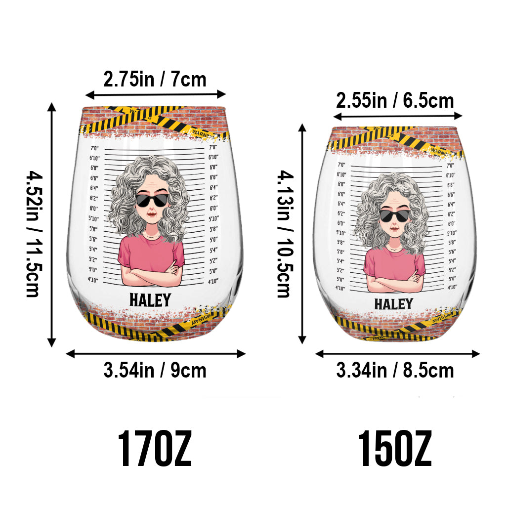 Nana Partners In Crime - Personalized Mother's Day Grandma All Over Wine Glass