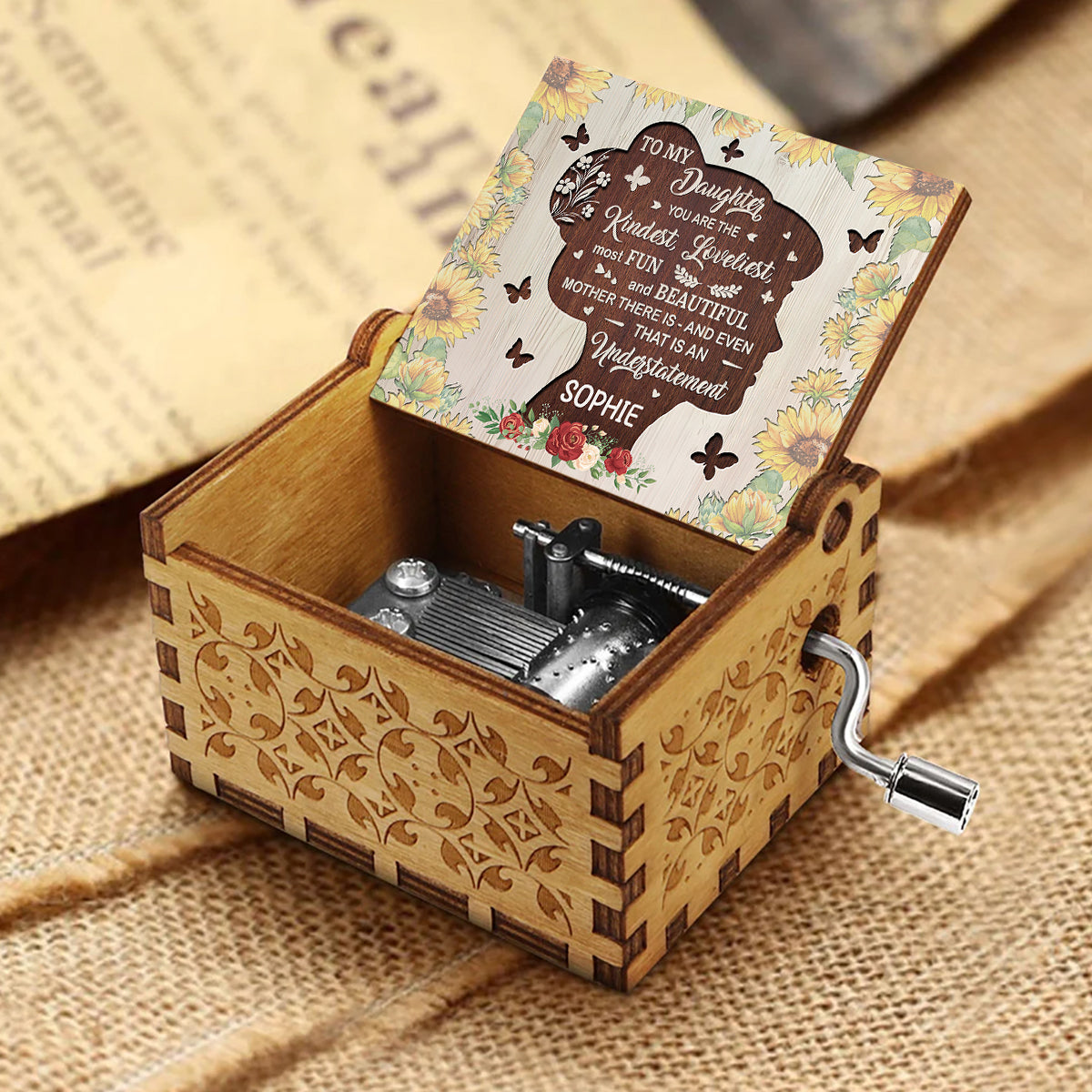 You Are The Kindest - Personalized Grandma Hand Crank Music Box