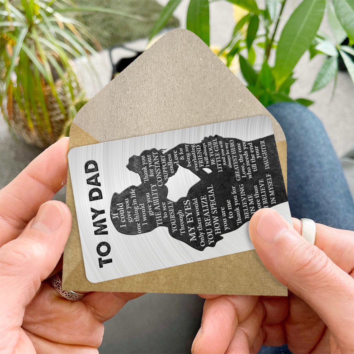 To My Dad - Personalized Father Wallet Insert Card