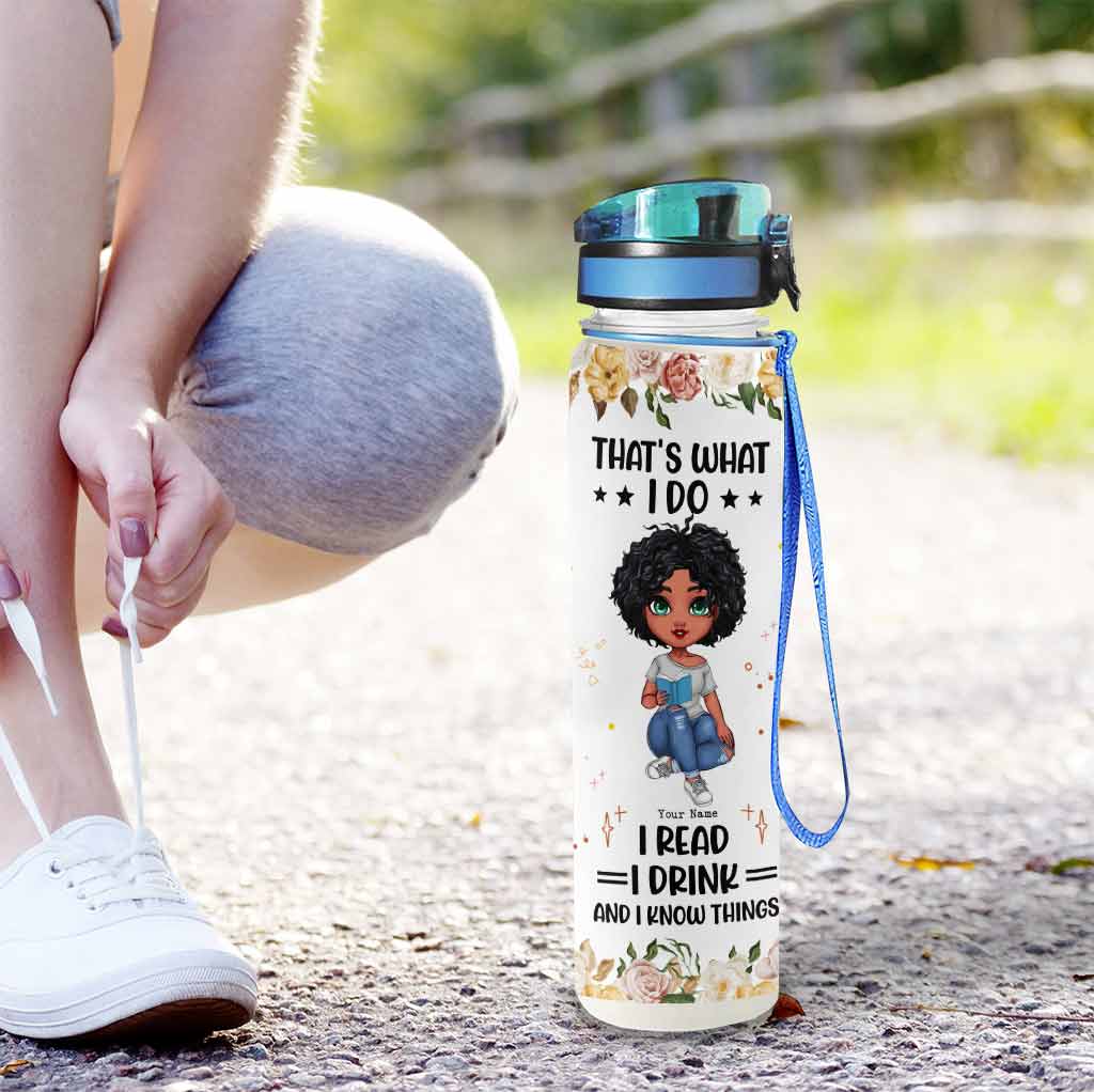 That's What I Do - Personalized Book Water Tracker Bottle
