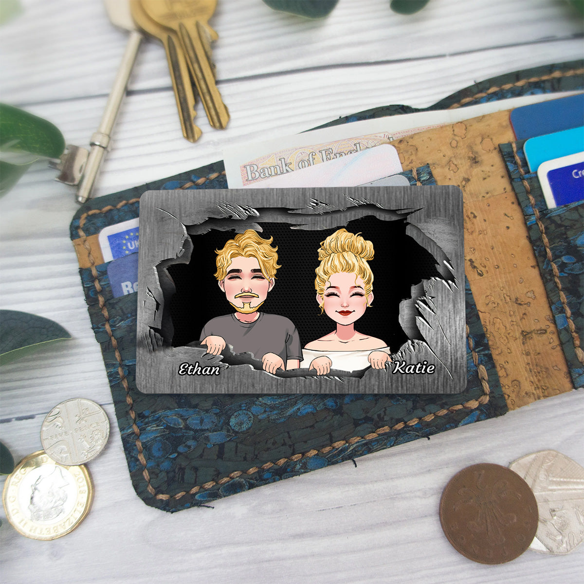 A Reminder - Personalized Couple Wallet Insert Card