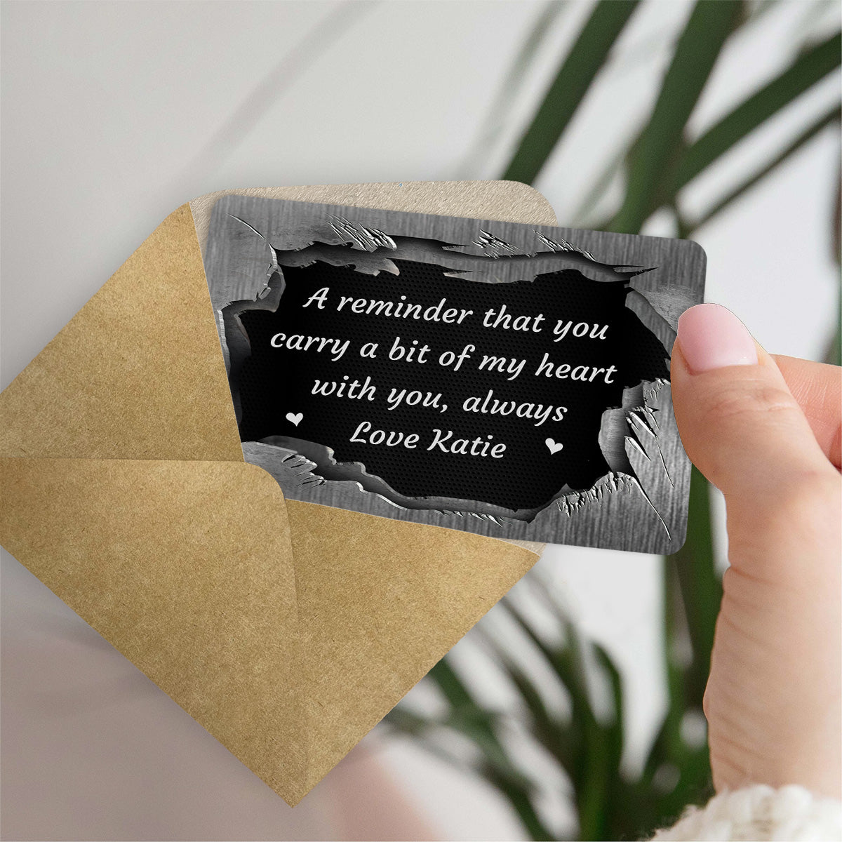 A Reminder - Personalized Couple Wallet Insert Card