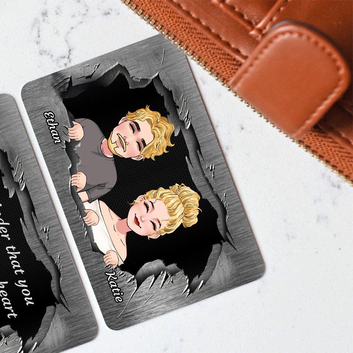 A Reminder - Personalized Couple Wallet Insert Card