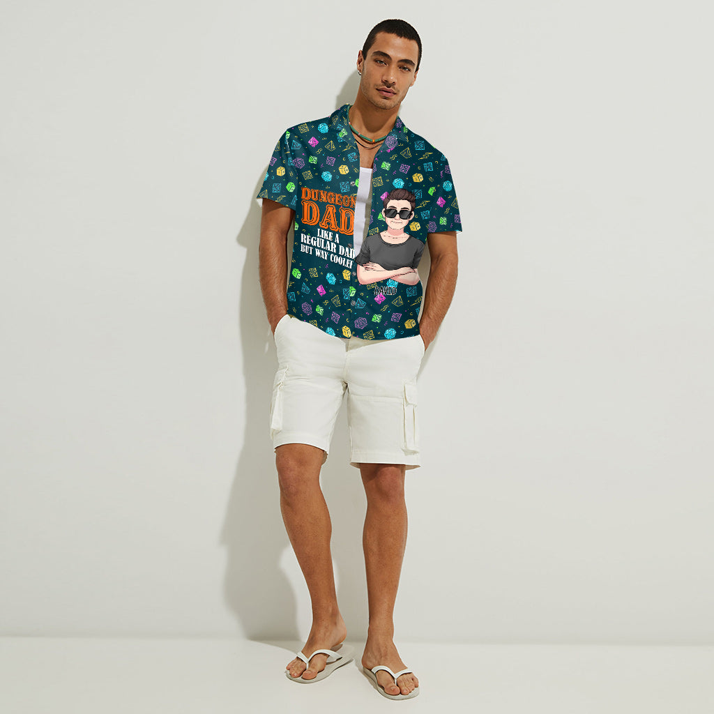 Dungeon Dad - Personalized RPG Hawaiian Shirt