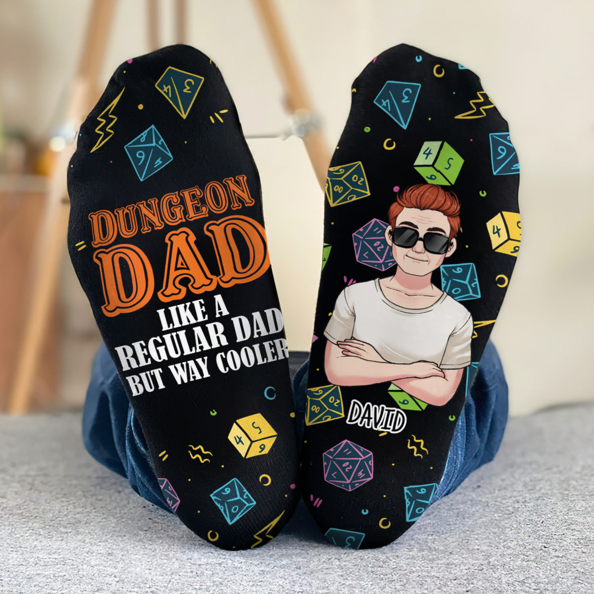 Dungeon Dad - Personalized RPG Socks