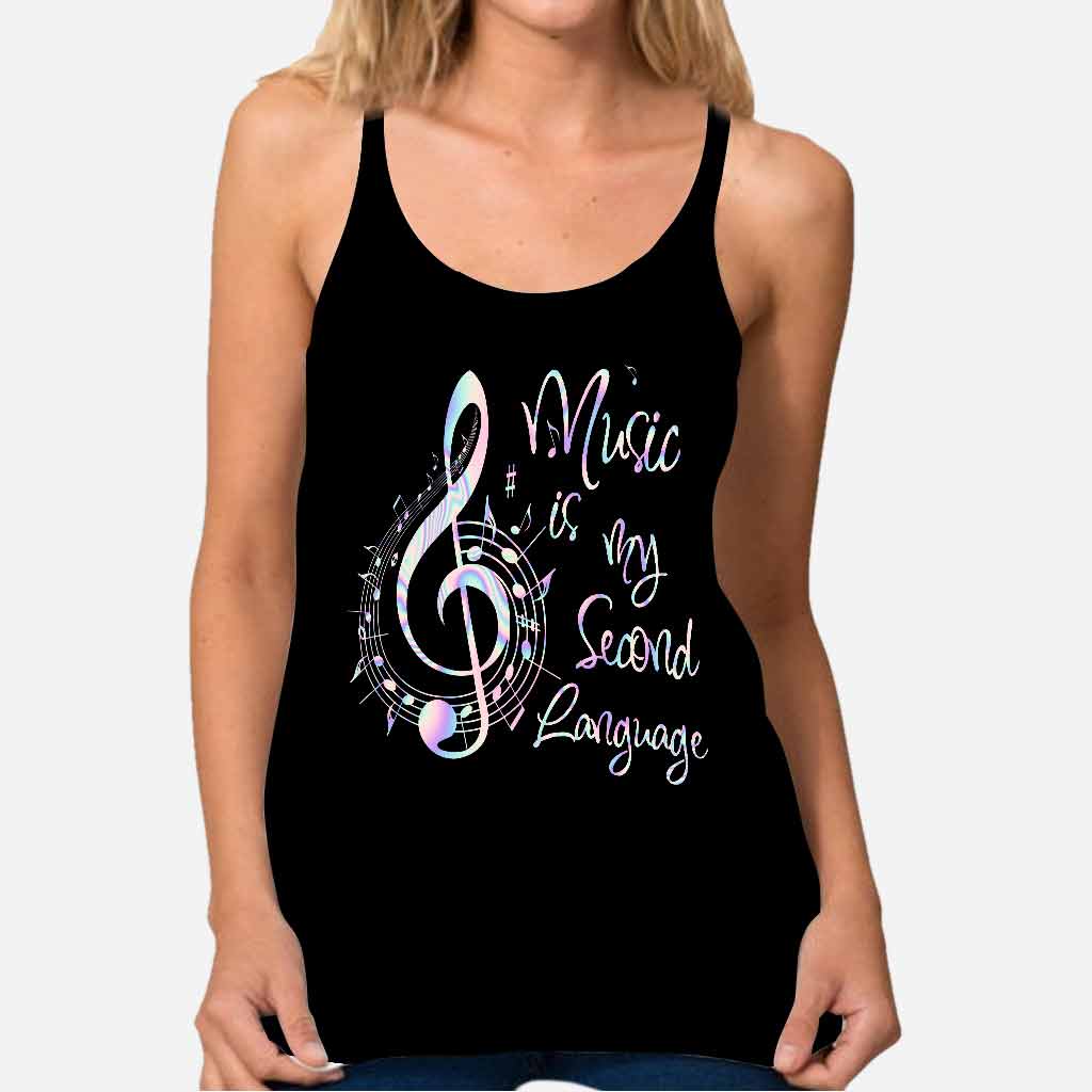 Love Music - Piano Cross Tank Top