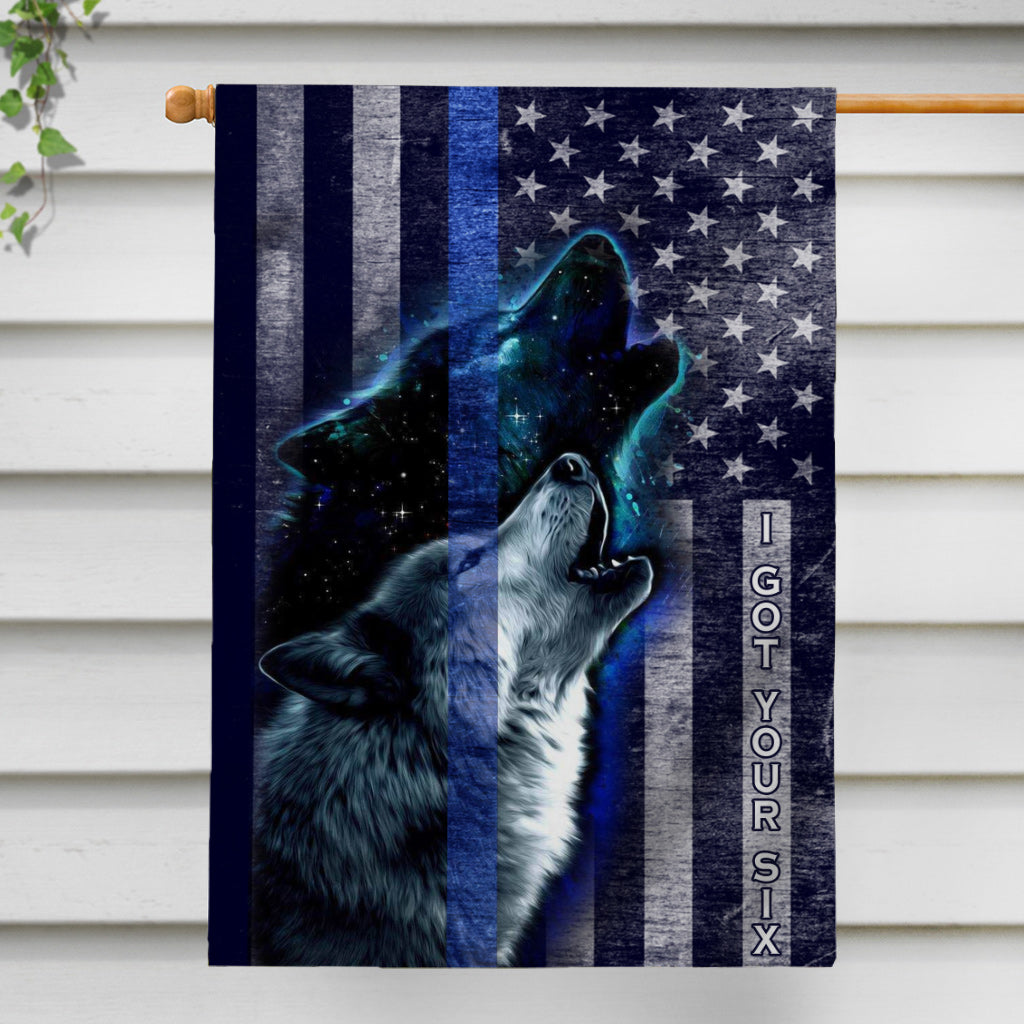 I Got Your Six - Independence Day Police Officer House Flag